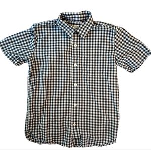 GAP Kids Navy Gingham Button Down